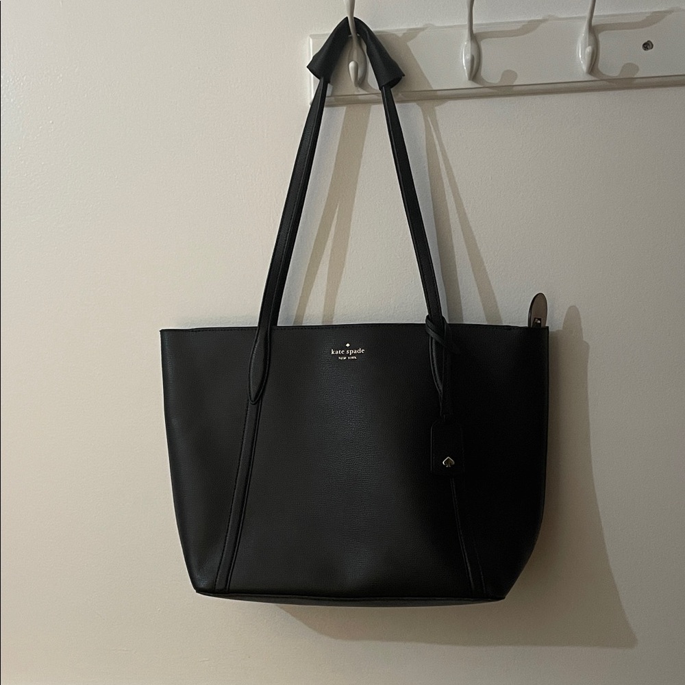 kate spade Black Leather Tote Bag
